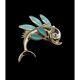 Trifari Alfred Philippe Fish Brooch Poured Glass Petalette 1950s Book Piece Rare