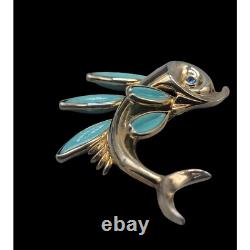 Trifari Alfred Philippe Fish Brooch Poured Glass Petalette 1950s Book Piece Rare