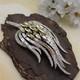 Trifari Alfred Philippe Floral Flame Pat 142660 Lemon Clear Silver Tone Brooch