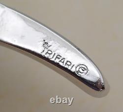 Trifari Alfred Philippe Floral Flame Pat 142660 Lemon Clear Silver Tone Brooch