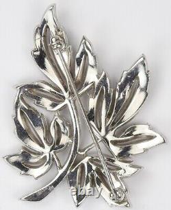 Trifari'Alfred Philippe' Four Pave Leaves Pin