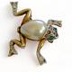 Trifari Alfred Philippe Frog Brooch Pin Vintage Pearl Belly & Pavé 1940s Figural