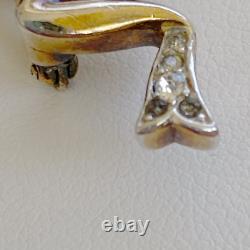 Trifari Alfred Philippe Frog Brooch Pin Vintage Pearl Belly & Pavé 1940s Figural