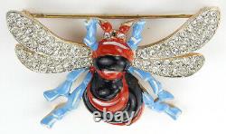 Trifari'Alfred Philippe' Gold Pave and Enamel 1948 Bumblebee Bee Pin