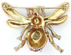 Trifari'Alfred Philippe' Gold Pave and Enamel 1948 Bumblebee Bee Pin