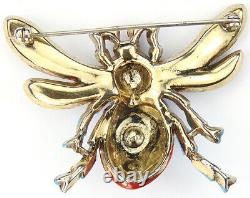 Trifari'Alfred Philippe' Gold Pave and Enamel Bumblebee Bee Pin