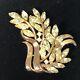 Trifari Alfred Philippe Gold Tone Lemon/Lime Color Stones 2.5 Spray Brooch 1951