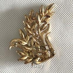 Trifari Alfred Philippe Gold Tone Lemon/Lime Color Stones 2.5 Spray Brooch 1951