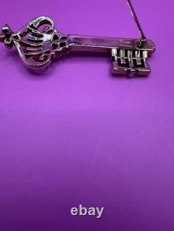 Trifari'Alfred Philippe' Gold and Diamante Baguettes Key Pin