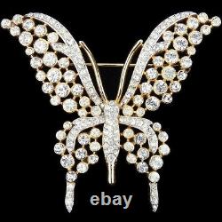 Trifari'Alfred Philippe' Gold and Pave Butterfly Pin