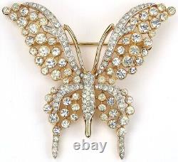 Trifari'Alfred Philippe' Gold and Pave Butterfly Pin