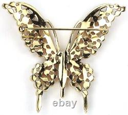 Trifari'Alfred Philippe' Gold and Pave Butterfly Pin