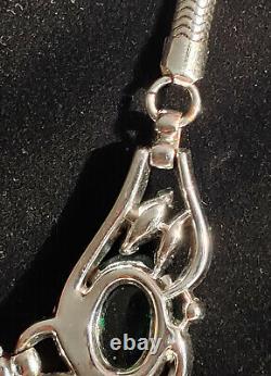 Trifari Alfred Philippe Green Cabochon Gran Parure Necklace-bracelate-earring