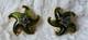 Trifari Alfred Philippe Green Jelly Belly Lucite Starfish Clip-on Earrings Rare