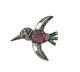 Trifari Alfred Philippe Hummingbird Brooch Jelly Glass Crystal Pave Pin #1