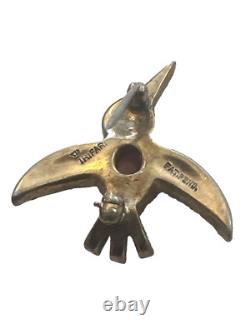 Trifari Alfred Philippe Hummingbird Brooch Jelly Glass Crystal Pave Pin #1