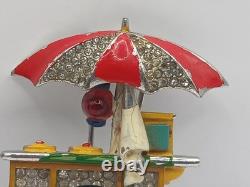 Trifari'Alfred Philippe' Ice Cream Cart with Umbrella Pin Clip SOLD AS. IS