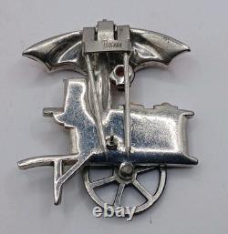 Trifari'Alfred Philippe' Ice Cream Cart with Umbrella Pin Clip SOLD AS. IS