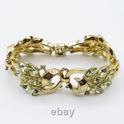 Trifari Alfred Philippe Jonquil Rhinestone Spring Fantasy Bracelet Pat Pend