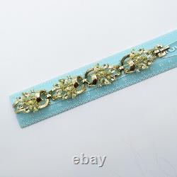 Trifari Alfred Philippe Jonquil Rhinestone Spring Fantasy Bracelet Pat Pend