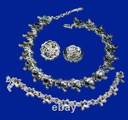 Trifari (Alfred Philippe) Lavarock Lava Rock Parure Jewelry Set Etoile 50s-60s