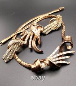 Trifari Alfred Philippe Meteor Necklace & Brooch Coro Drop Dangle Earrings 1949