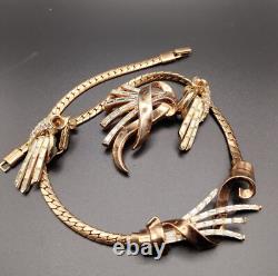 Trifari Alfred Philippe Meteor Necklace & Brooch Coro Drop Dangle Earrings 1949