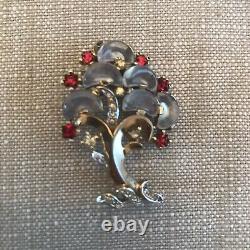 Trifari'Alfred Philippe' Moonstone and Ruby Tree Pin