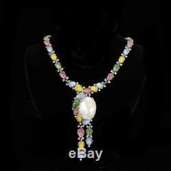 Trifari Alfred Philippe Pastel Fruit Salad & M. O. P Necklace, Bracelet & Earrings