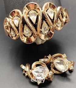 Trifari Alfred Philippe Pat Pend Swirls of Ribbon Bracelet & Earrings