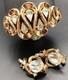 Trifari Alfred Philippe Pat Pend Swirls of Ribbon Bracelet & Earrings