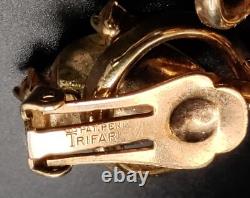 Trifari Alfred Philippe Pat Pend Swirls of Ribbon Bracelet & Earrings