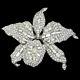 Trifari'Alfred Philippe' Pave & Baguettes 1961 Diamante Orchid Trembler Pin
