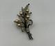 Trifari Alfred Philippe Pave Enamel Leaves Pear Flowers Floral Spray Clip READ