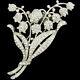Trifari'Alfred Philippe' Pave Lily of the Valley Pin Clip