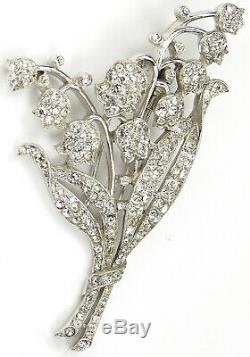 Trifari'Alfred Philippe' Pave Lily of the Valley Pin Clip