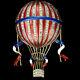 Trifari'Alfred Philippe' Pave and Enamel Red White and Blue Hot Air Balloon Pin