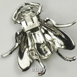 Trifari'Alfred Philippe' Pearl Belly Fly Pin Clip