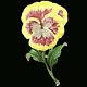 Trifari'Alfred Philippe' Purple and Yellow Pansy Pin Clip