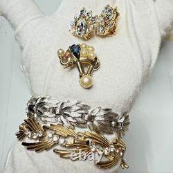 Trifari Alfred Philippe Rare Circus Elephant on a pearl ball Brooch Pin Vtg 1952