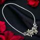 Trifari Alfred Philippe Rhinestone Star Flower Necklace Vintage 1950s Patented