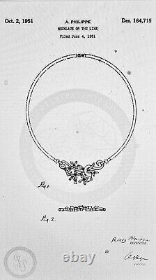Trifari Alfred Philippe Rhinestone Star Flower Necklace Vintage 1950s Patented