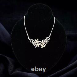 Trifari Alfred Philippe Rhinestone Star Flower Necklace Vintage 1950s Patented