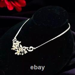 Trifari Alfred Philippe Rhinestone Star Flower Necklace Vintage 1950s Patented