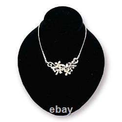 Trifari Alfred Philippe Rhinestone Star Flower Necklace Vintage 1950s Patented