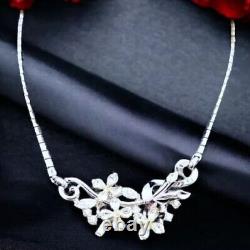 Trifari Alfred Philippe Rhinestone Star Flower Necklace Vintage 1950s Patented