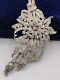 Trifari Alfred Philippe Rhinestones Flower Bouquet Fur Clip Brooch 1940