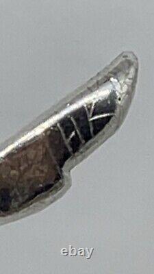 Trifari Alfred Philippe Rhodium 4 Pin No. 129,442 HAND INITIALED HK Signed