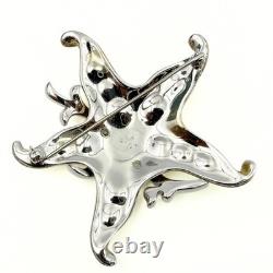 Trifari Alfred Philippe Signed Tropical Fantasies Faux Pearl Starfish Brooch