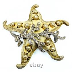 Trifari Alfred Philippe Signed Tropical Fantasies Faux Pearl Starfish Brooch Trifari Alfred Philippe Signed Tropical Fantasies Faux Pearl Starfish Brooch